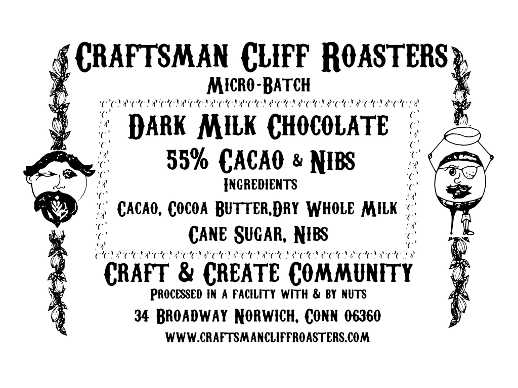 Dark Milk Chocolate with Nibs  Cacao